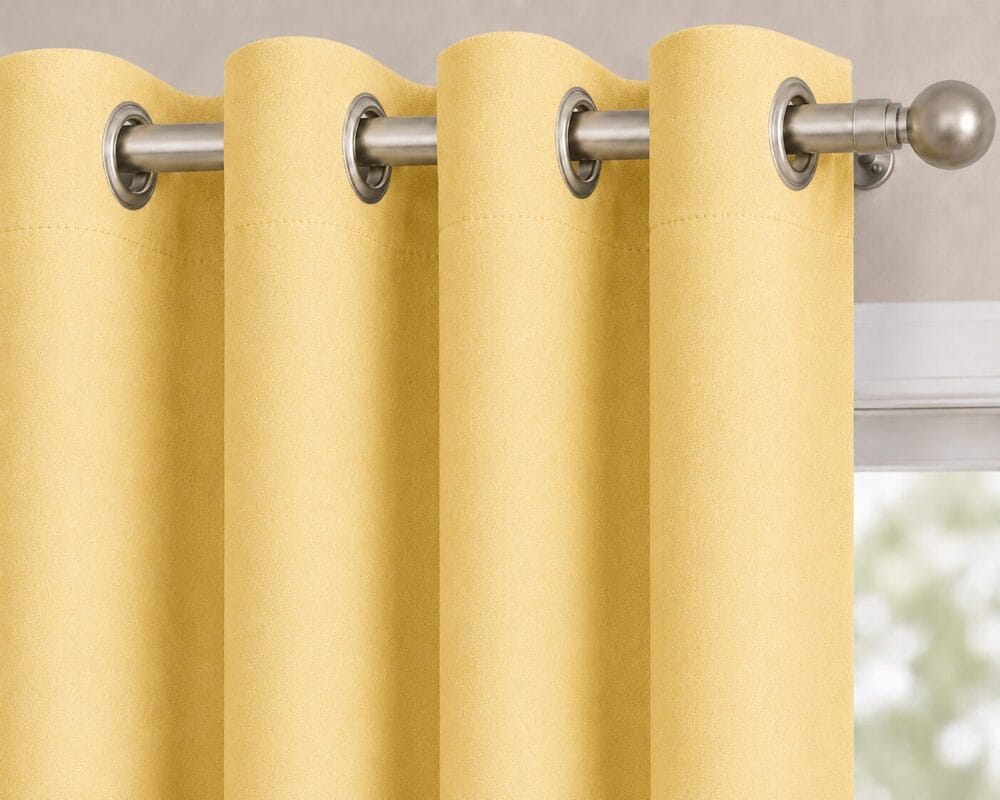 Premium Blackout Eyelet Curtain - Daffodil colour - Image 3
