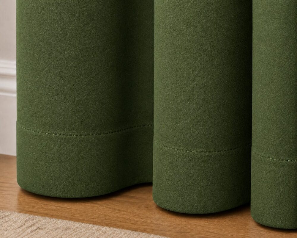 Premium Blackout Eyelet Curtain - Fern colour - Image 3