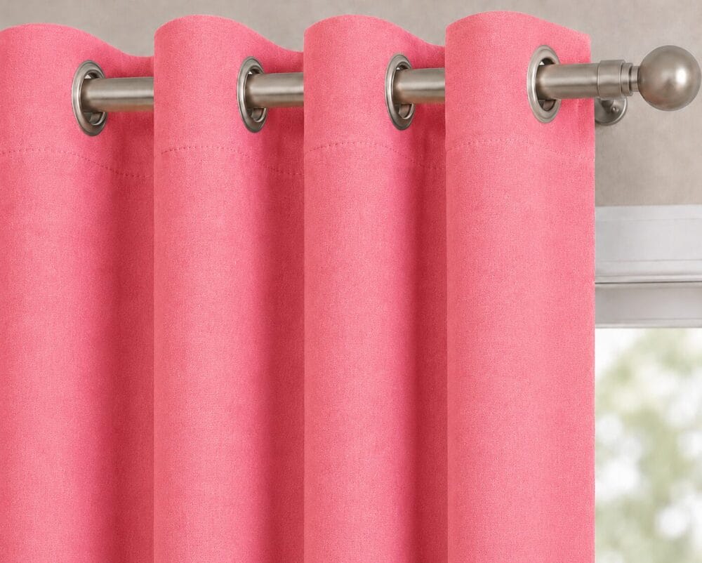 Premium Blackout Eyelet Curtain - Flamingo colour - Image 3