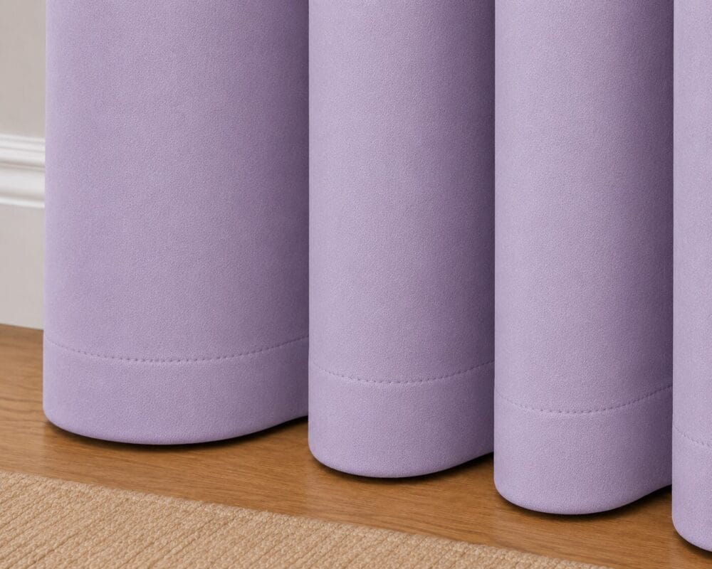 Premium Blackout Eyelet Curtain - Lavender colour - Image 2