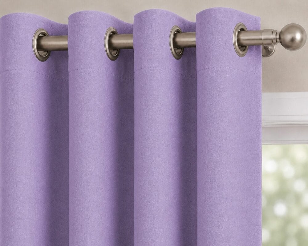 Premium Blackout Eyelet Curtain - Lavender colour - Image 3