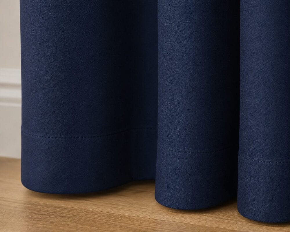 Premium Blackout Eyelet Curtain - Navy Blue colour - Image 3