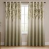 White Green Leaf Printed Dimout Curtain