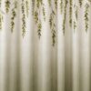 White Green Leaf Printed Dimout Curtain - Thumbnail Image 4