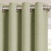 Premium Blackout Eyelet Curtain - Pistachio colour - Thumbnail Image 3