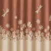 Rust Floral Printed Dimout Curtain - Thumbnail Image 2