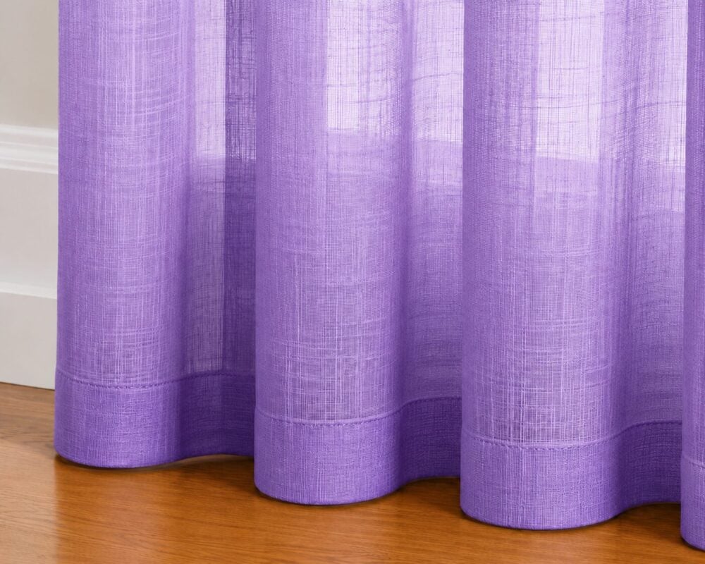 Ombre Sheer Eyelet Curtain - Violet colour - Image 2