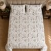 Ivory Blush Botanical King Size Bedsheet with 2 Pillow Covers - Thumbnail Image 5