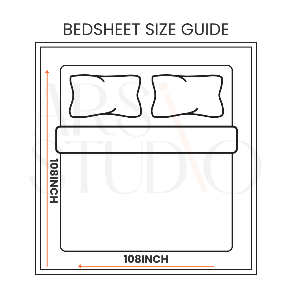 Wedding Couple Print King Size Bedsheet with 2 Pillow Covers - Image 7