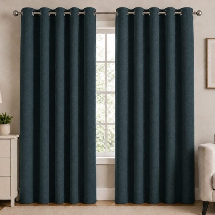 Premium Blackout Eyelet Curtain - Abyss colour
