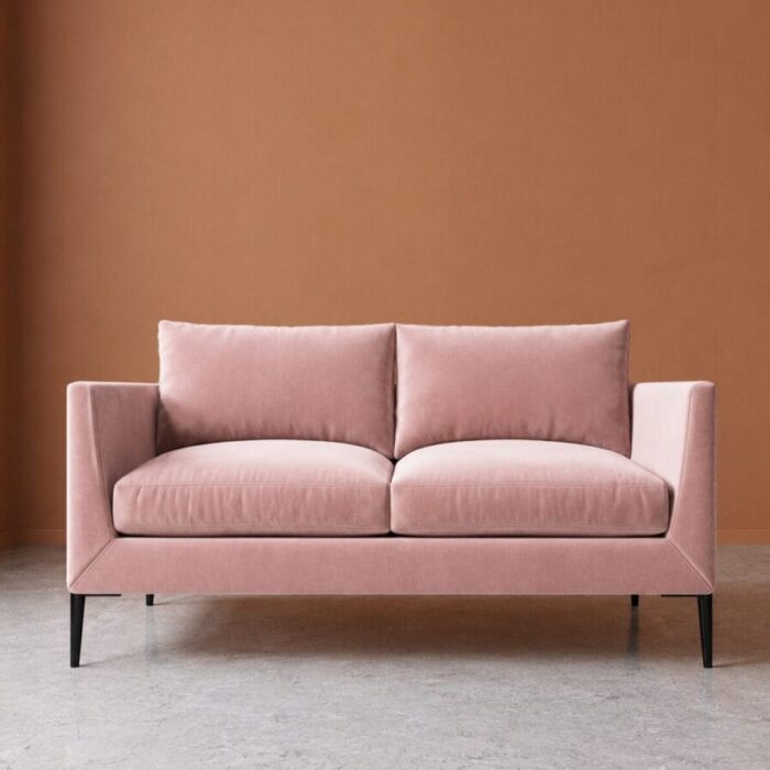 Aravali 2 Seater Sofa - Blush Pink Velvet