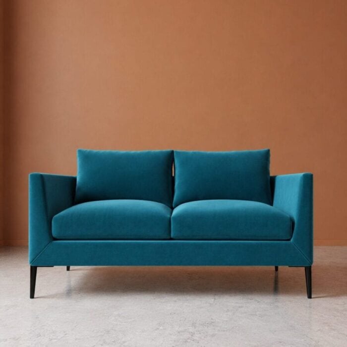Aravali 2 Seater Sofa - Dark Turquoise Velvet