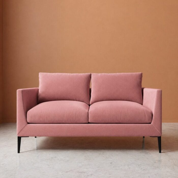 Aravali 2 Seater Sofa - Rose Gold Velvet