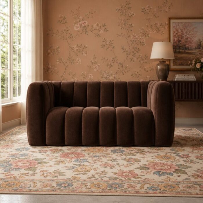 Calmora 2 Seater Sofa - Chocolate Brown Velvet