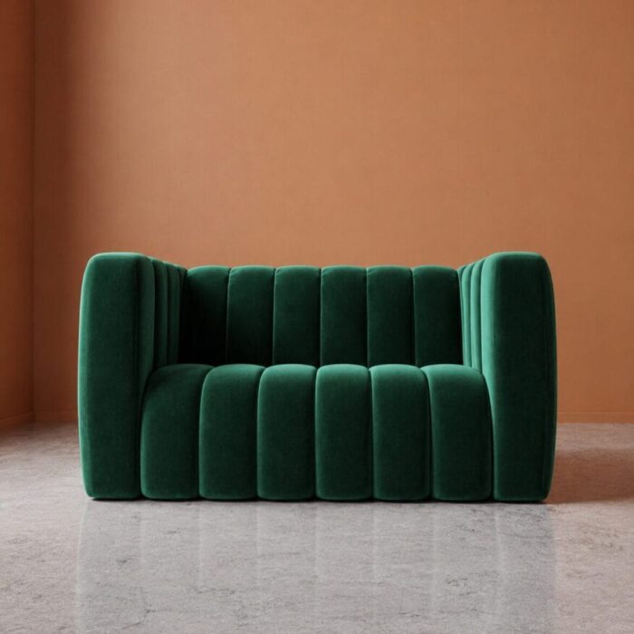 Calmora 2 Seater Sofa - Emerald Green Velvet