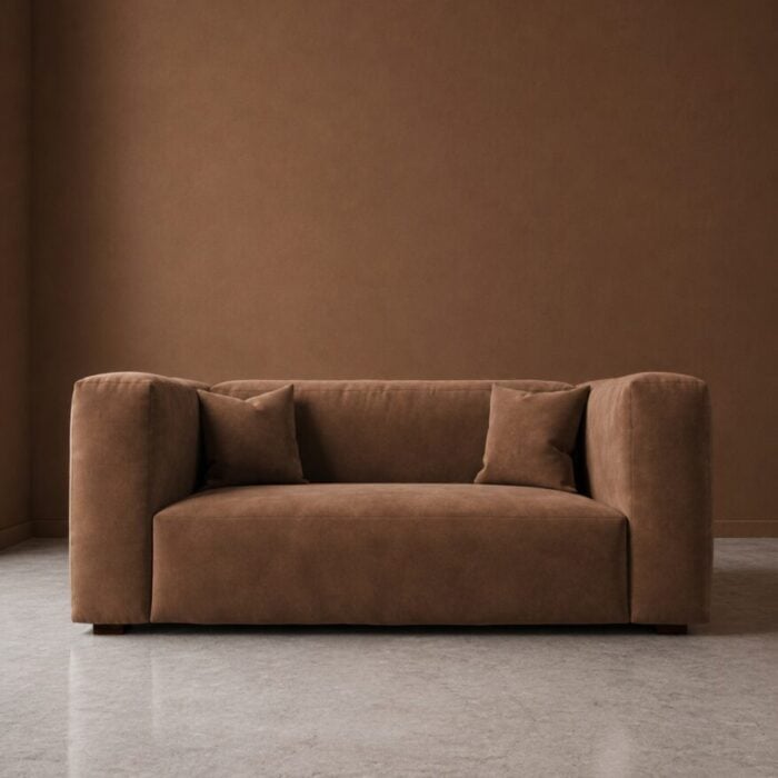 Cushora 2 Seater Sofa - Brown Suede