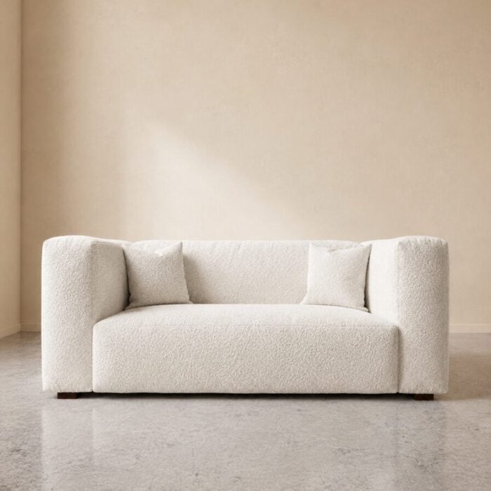 Cushora 2 Seater Sofa - White Boucle