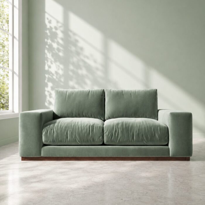 Denver 2 Seater Sofa - Mint Green Velvet