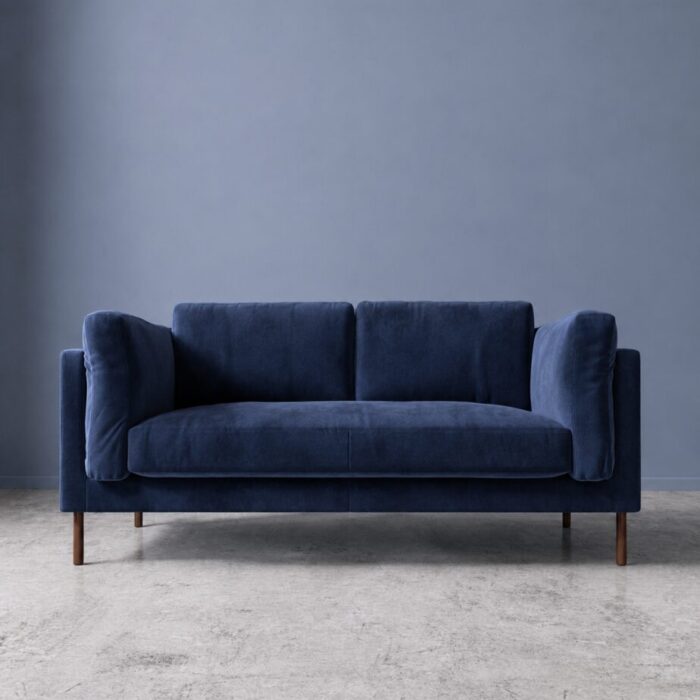 indora dark blue suede front view