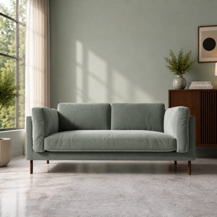 indora mint green suede front view