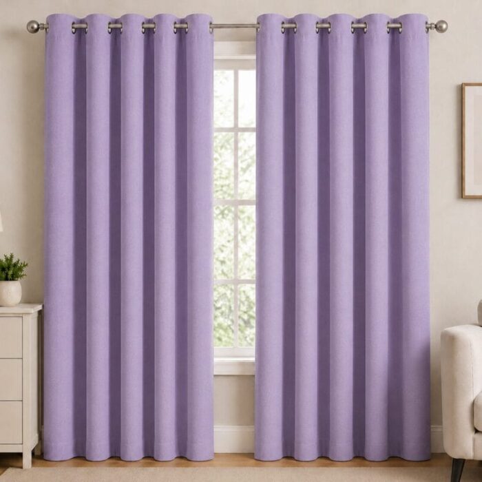 Premium Blackout Eyelet Curtain - Lavender colour