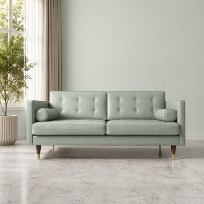 porto mint green leather front view